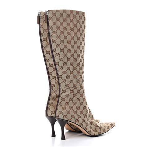 gucci boots women brown|gucci monogram boots price.